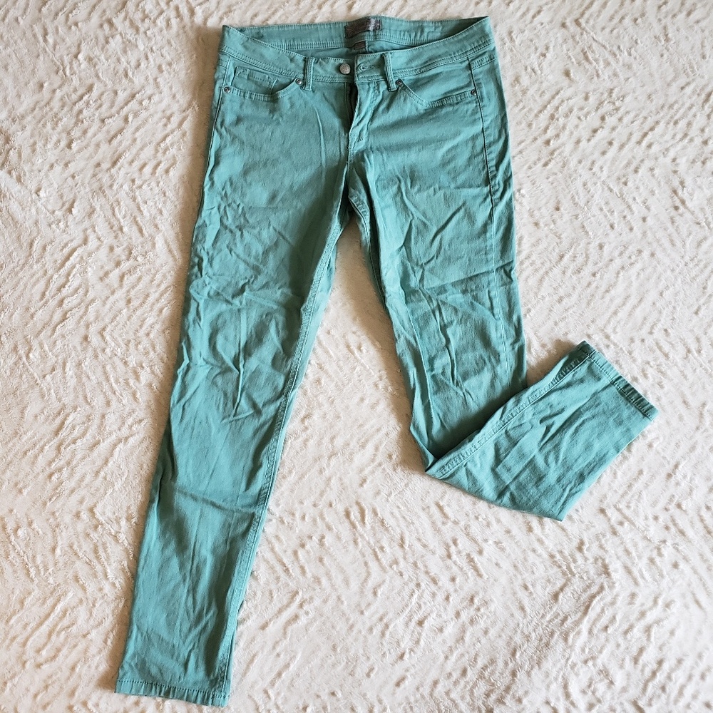 Turquoise Teal Skinny Pants